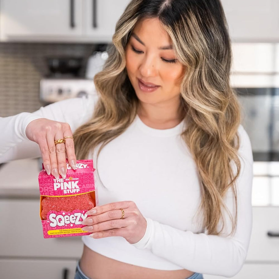 Éponge Sqeezy Miracle à Double Face- The Pink Stuff - The Pink Stuff - pour bébé Maroc -www.babyboss.ma