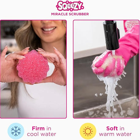 Éponge Sqeezy Miracle à Double Face- The Pink Stuff - The Pink Stuff - pour bébé Maroc -www.babyboss.ma