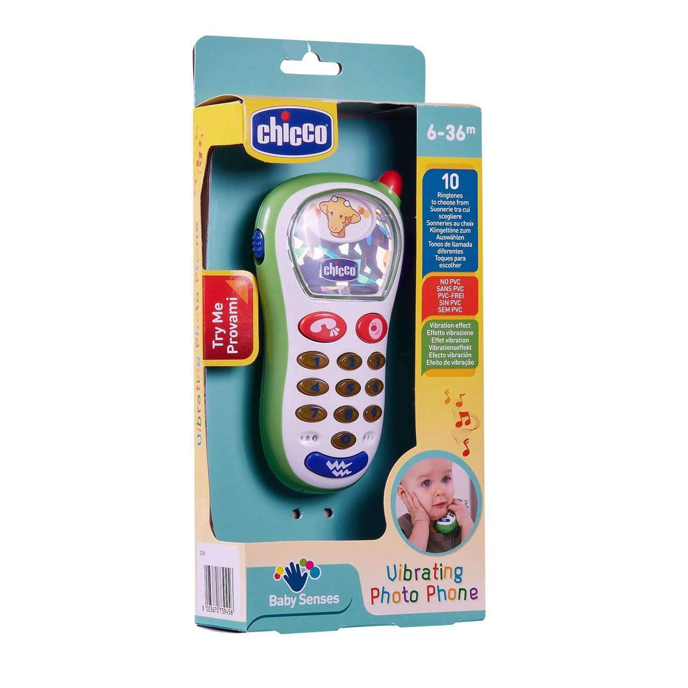 Le premier téléphone bébé électronique avec lumières, sons et un véritable effet de vibration. - Chicco - pour bébé Maroc -www.babyboss.ma