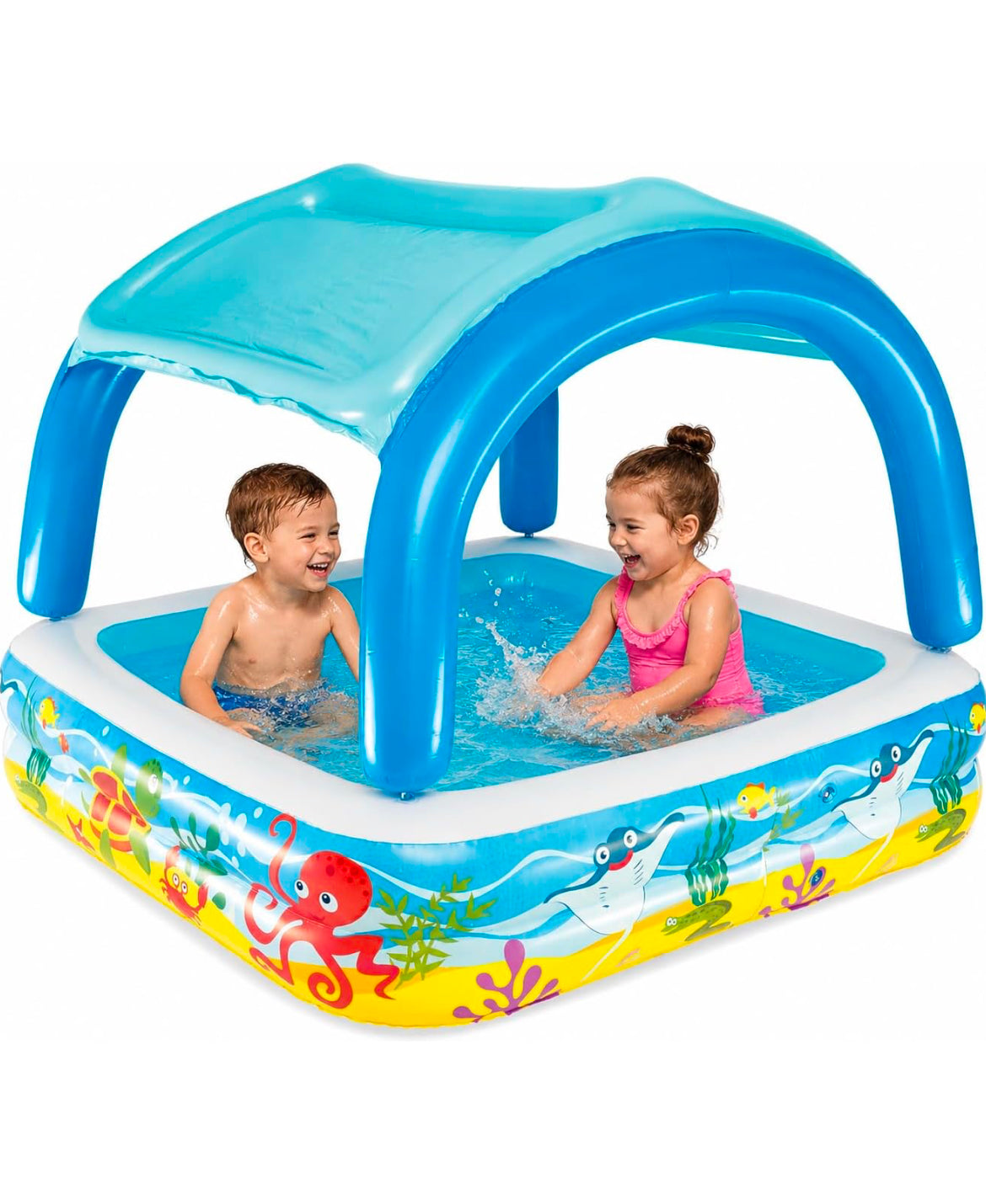 Piscine Gonflable Bestway Beach Buddy avec Toit Anti-UV