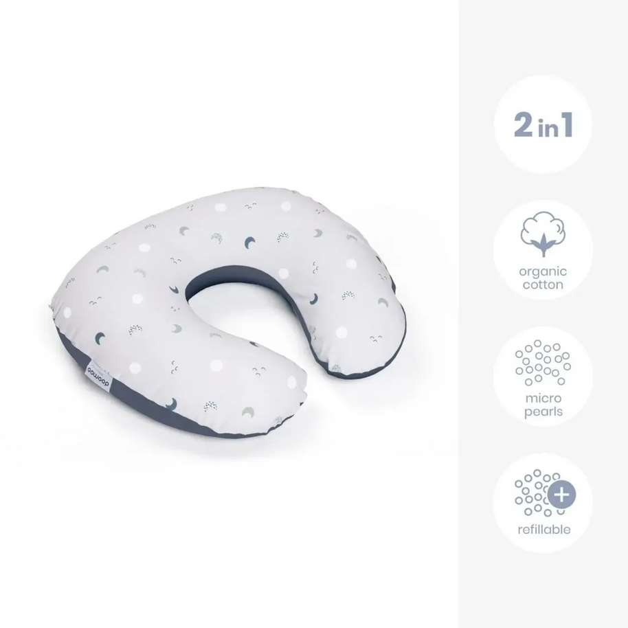 Coussin d'allaitement & maternité SOFTY Doomoo Blue Grey Moon