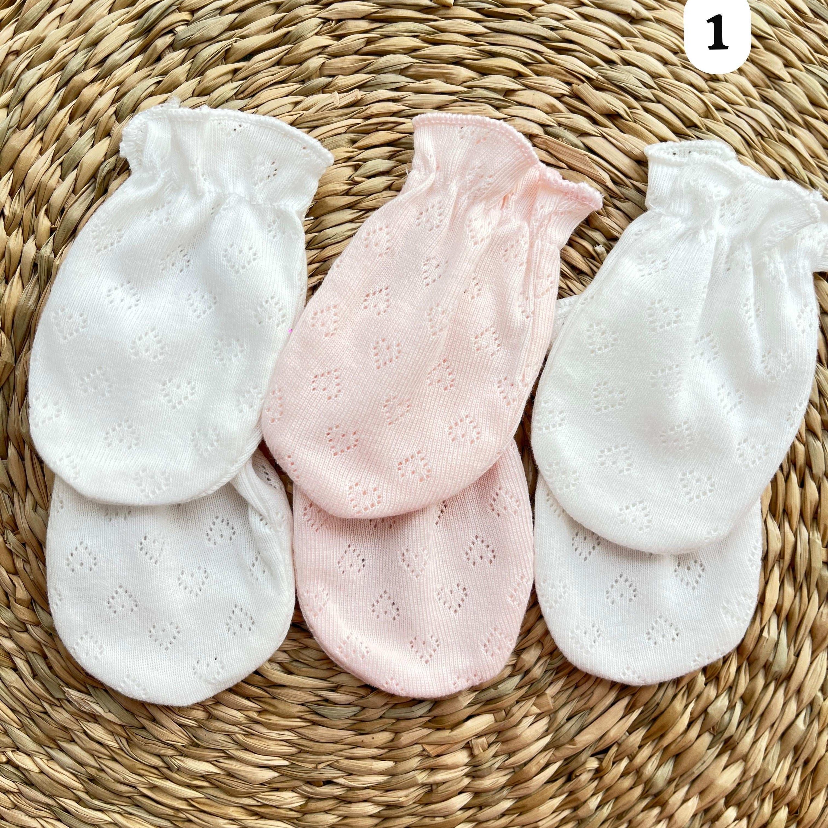 Lot de 3 moufles bébé 100% Coton