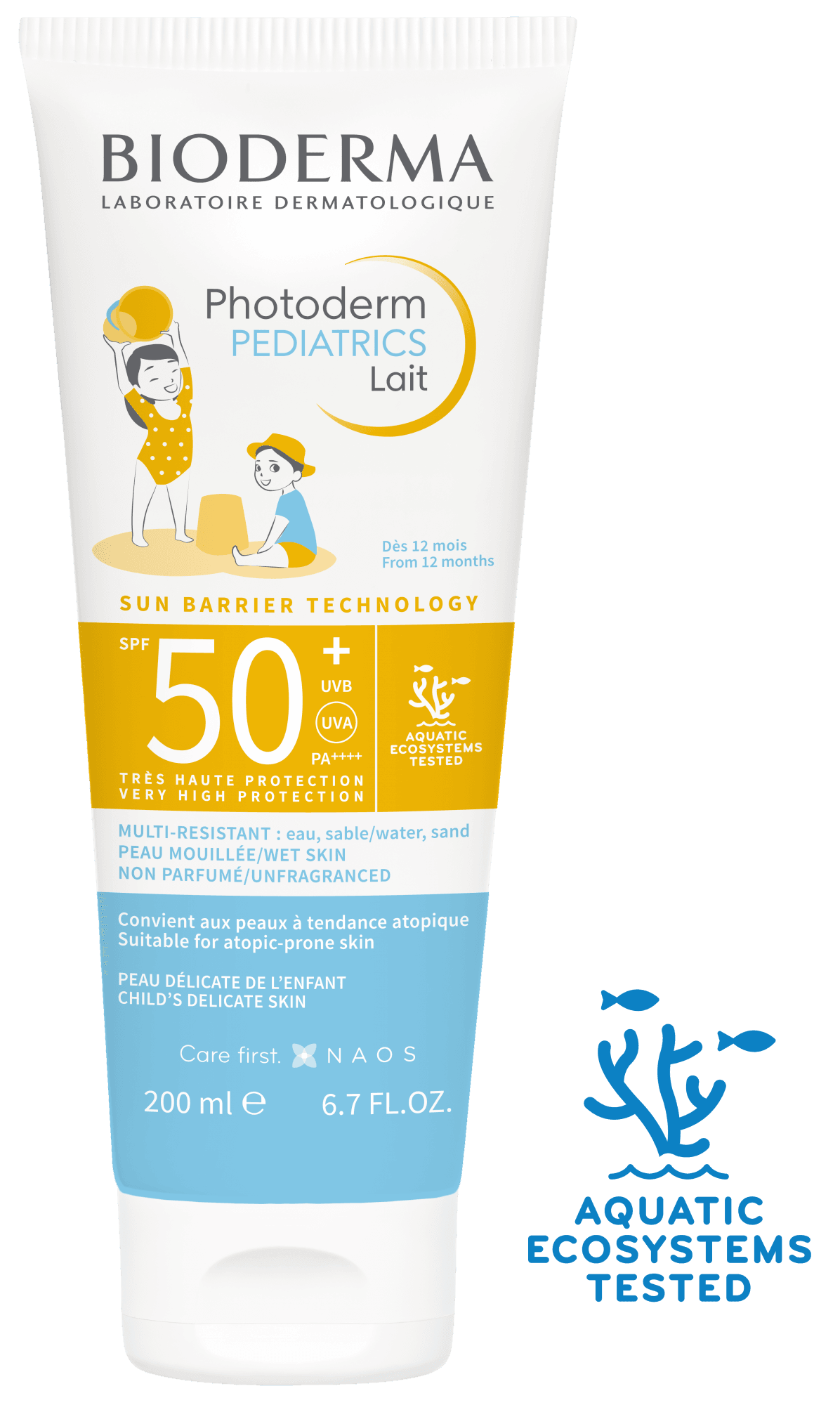 Bioderma Photoderm PEDIATRICS Lait SPF 50+ - Bioderma Photoderm - Protection solaire pour bébé Maroc -www.babyboss.ma