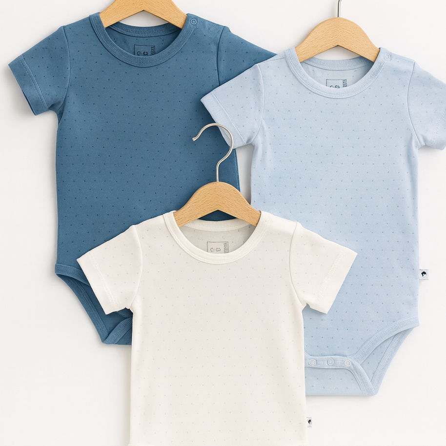 Lot de 3 bodies – Bleu