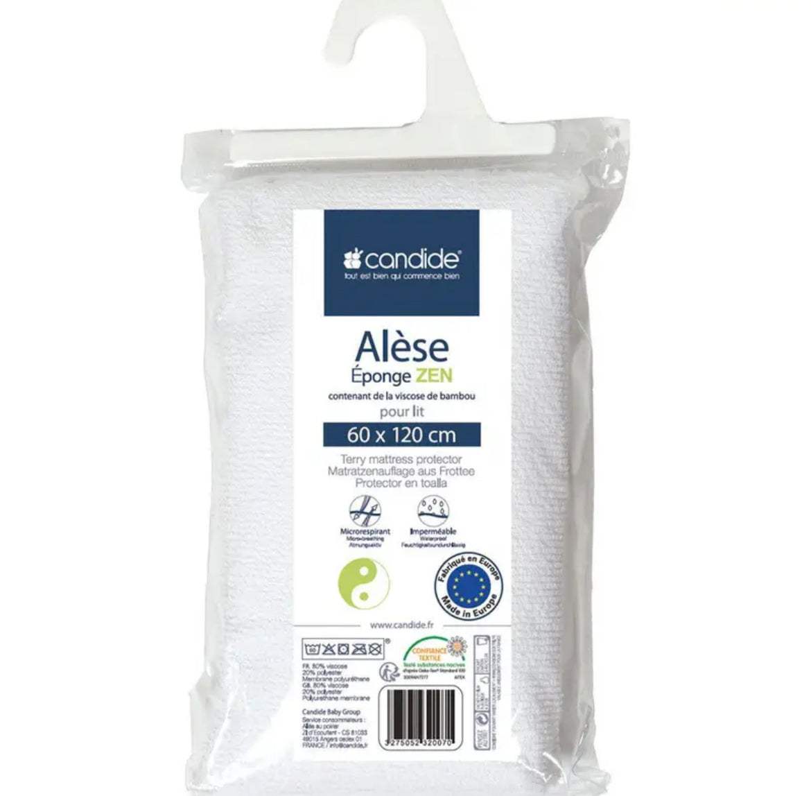 Alèse coton éponge pour lit 60*120 cm - Candide - Housse matelas pour bébé Maroc -www.babyboss.ma
