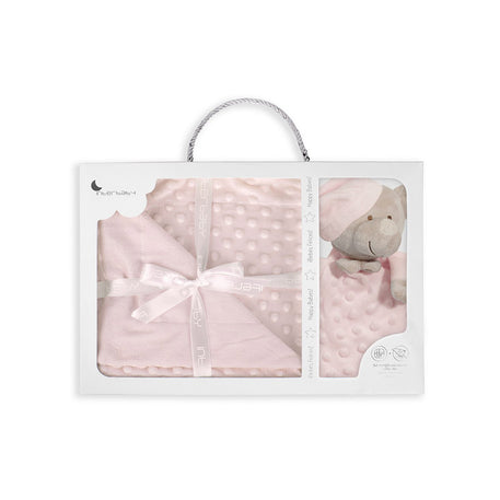 Interbaby Couverture En Bulles 80 X 110+Doudou - Rose
