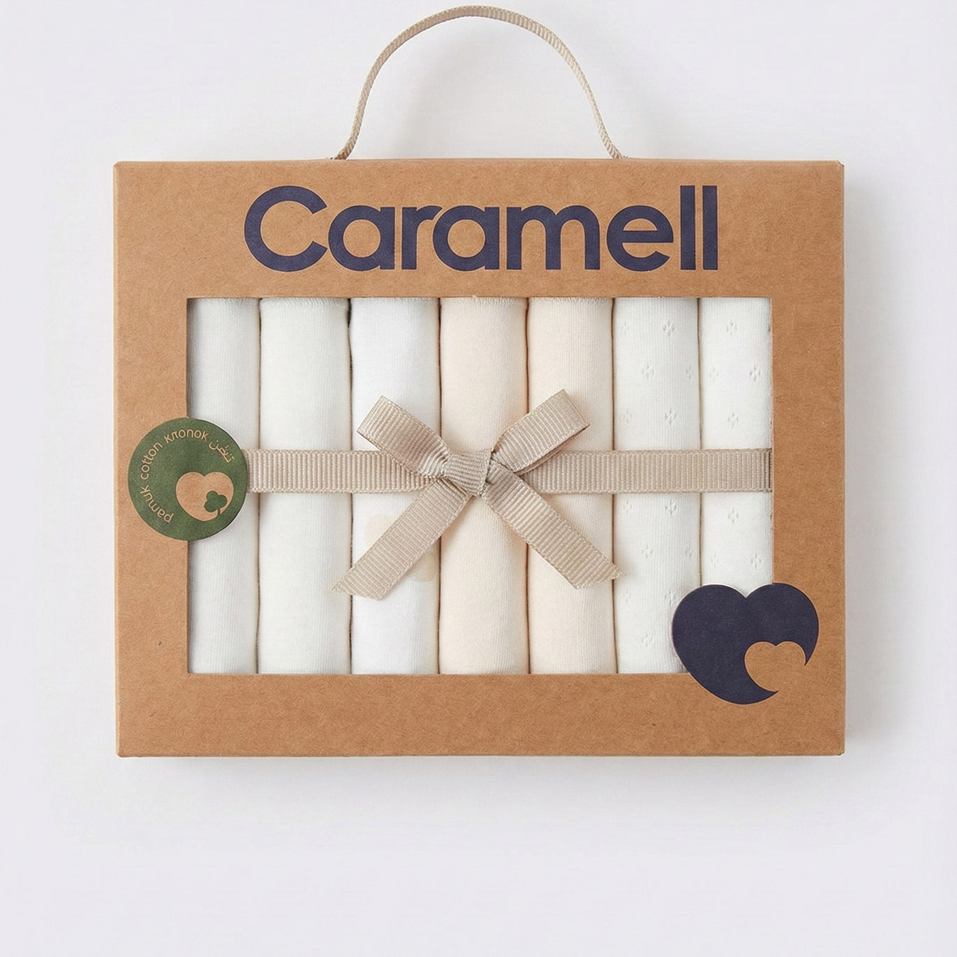 Lot de 7 mouchoirs pour bébé - vert Caramell