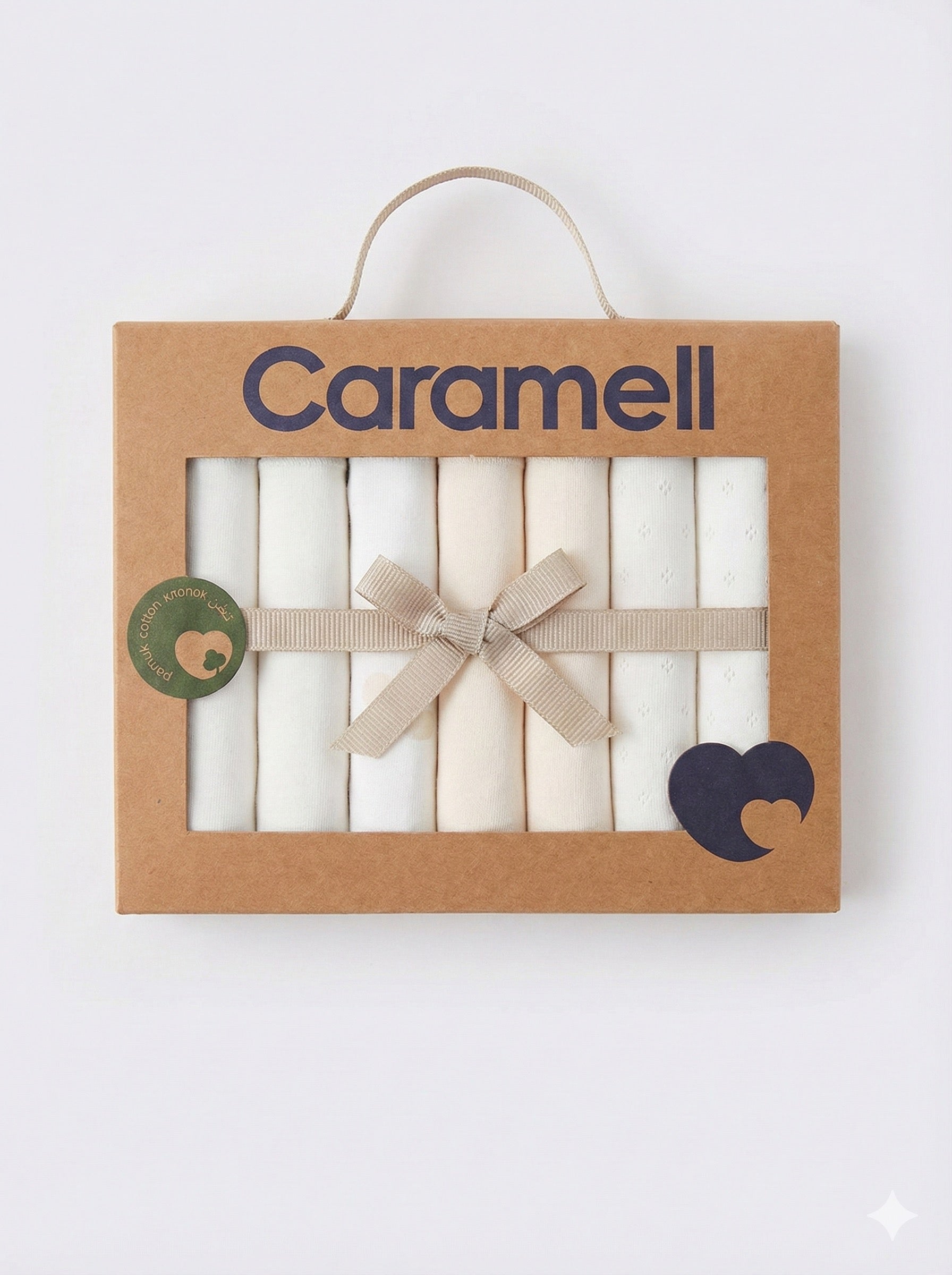 Lot de 7 mouchoirs pour bébé - vert Caramell