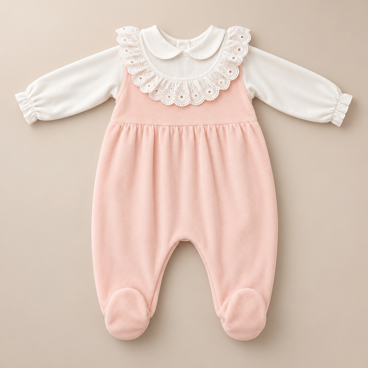Grenouillère bébé en velours Bebelina