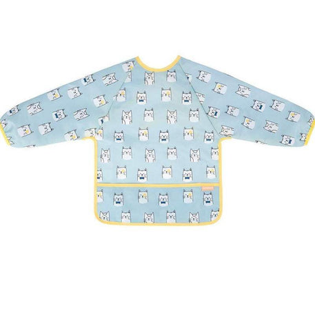 Badabulle Bavoir manches longues animaux - Bleu - Badabulle - Bavoirs pour bébé Maroc -www.babyboss.ma