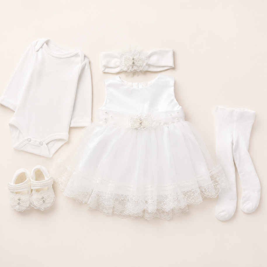 Robe Cérémonie Bébé 5 Pièces