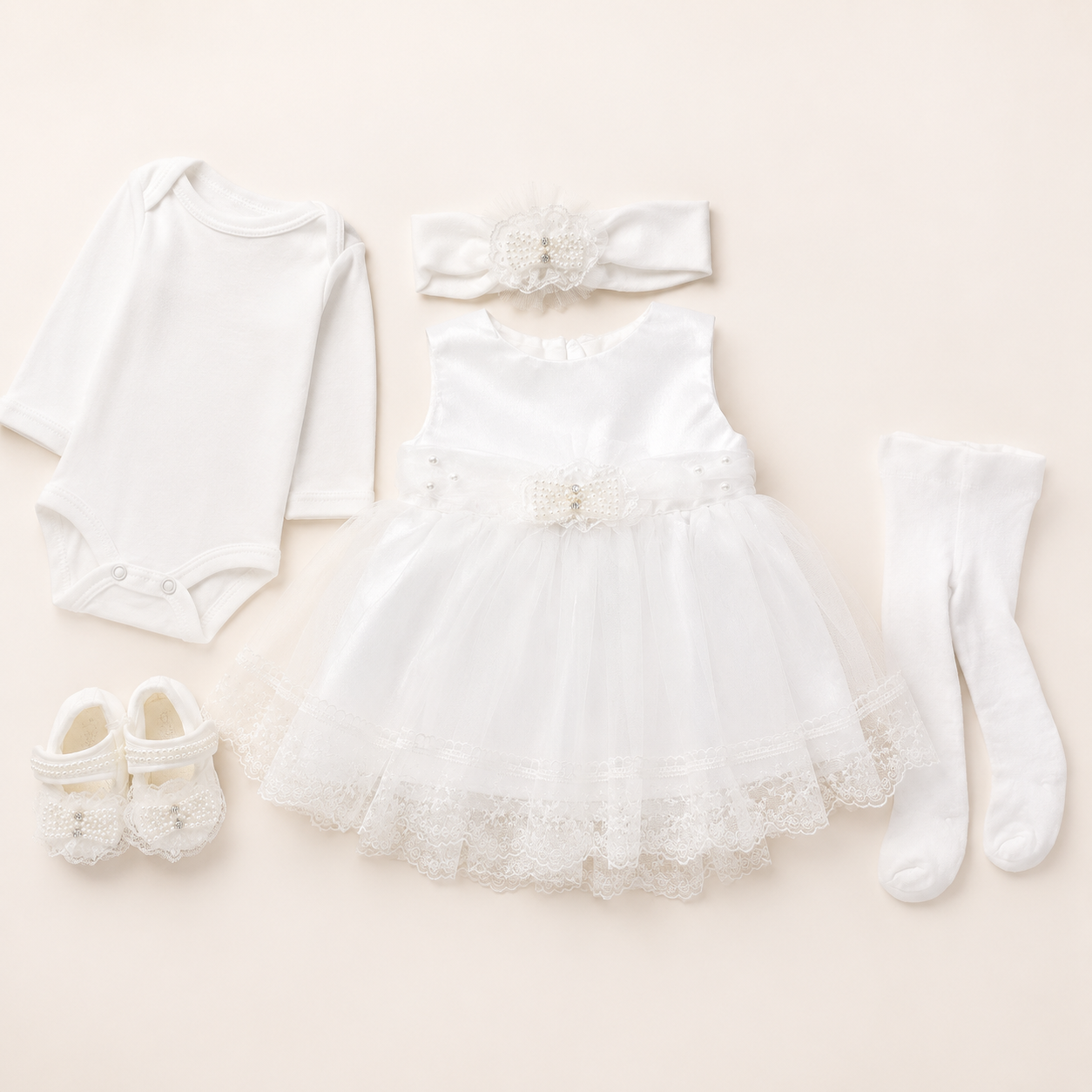 Robe Cérémonie Bébé 5 Pièces