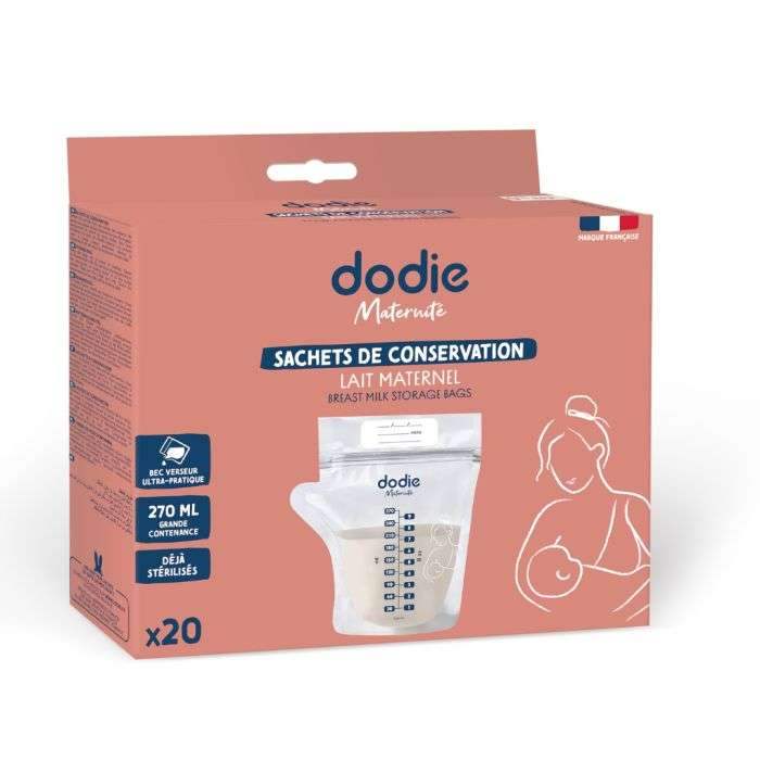 Sachets De Conservation 270 ml (20 Pcs) - Dodie - Dodie - Conservation du Lait pour bébé Maroc -www.babyboss.ma