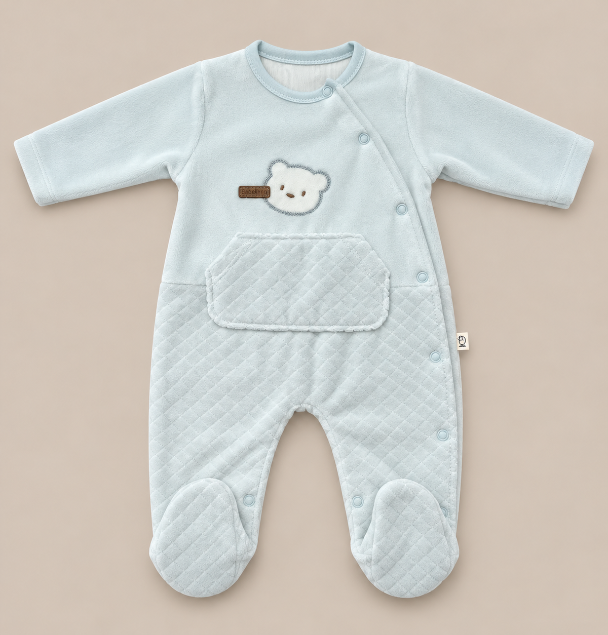 Grenouillère bébé en velours Bebelina