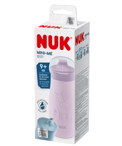 Tasse Mini Me Flip en acier inoxydabl 300ml 6mois+ - Babyboss.ma - pour bébé Maroc -www.babyboss.ma