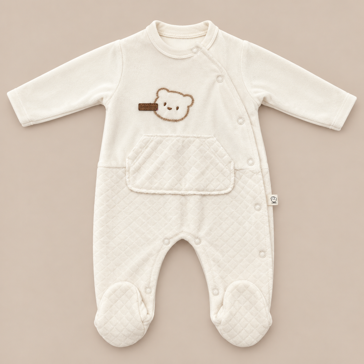 Grenouillère bébé en velours Bebelina