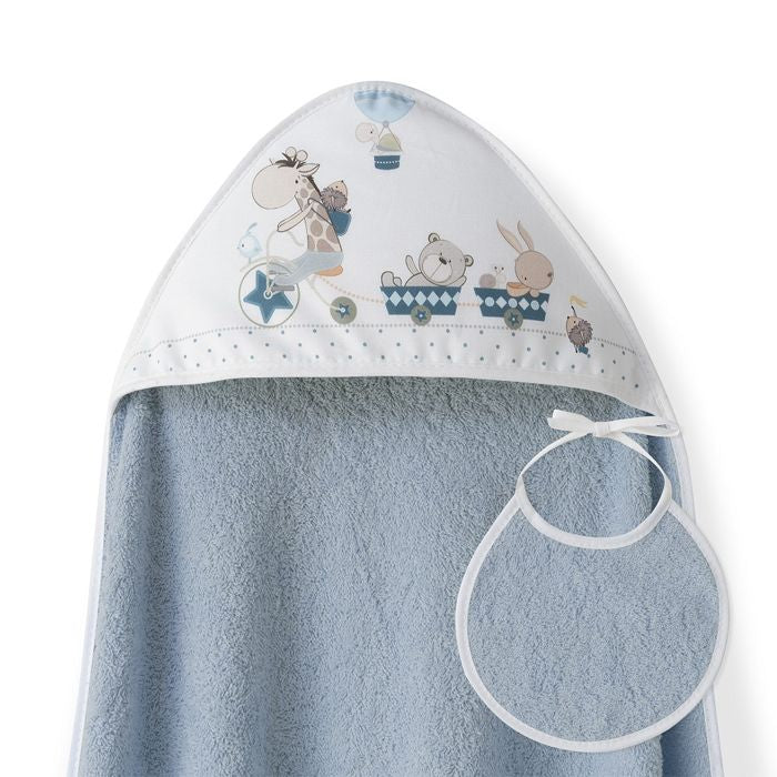 Interbaby cap de bain 100×100 et bavoir