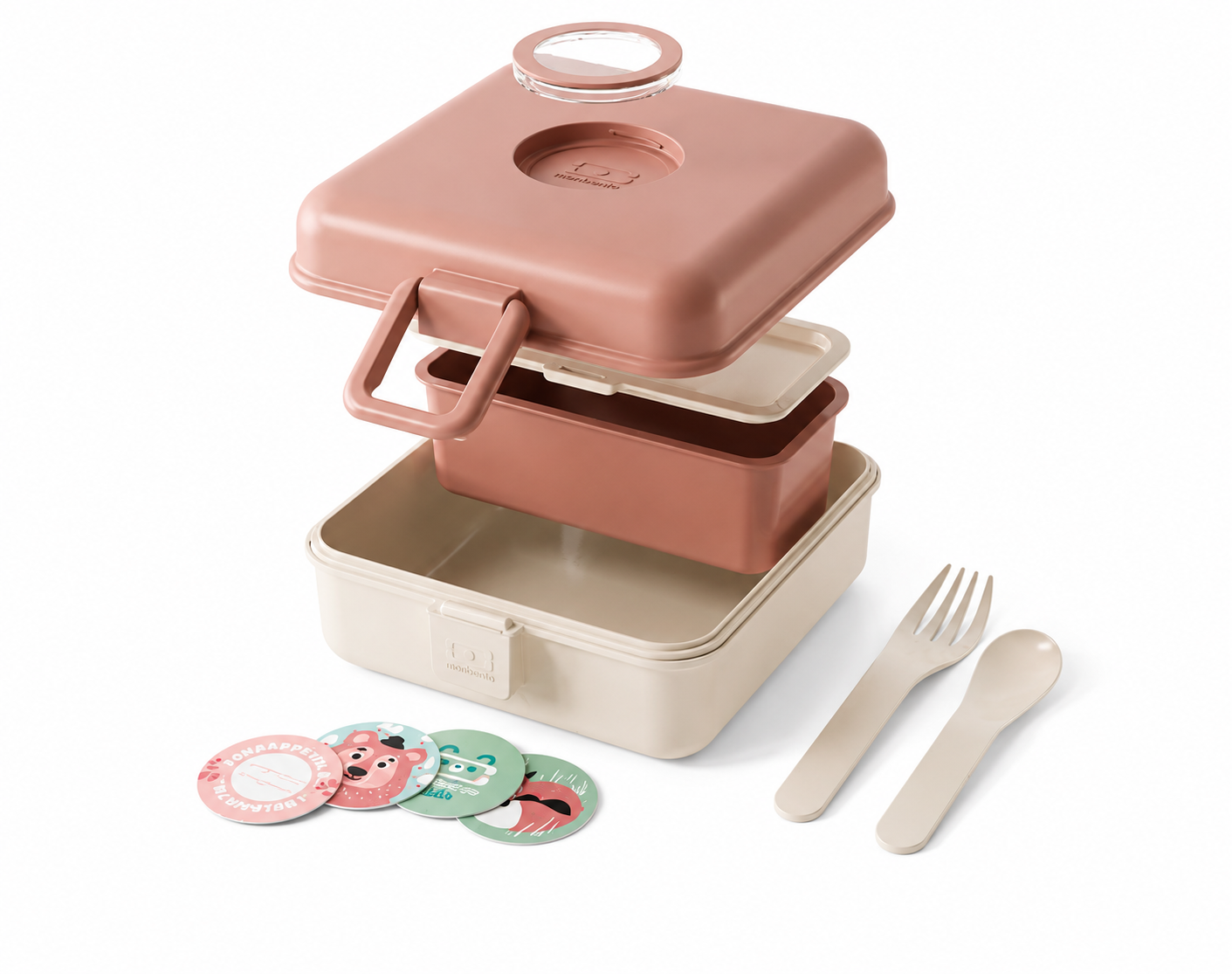 Monbento Lunch Box pour Enfant Sans BPA - Rose