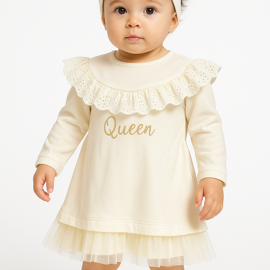 Robe bébé écru