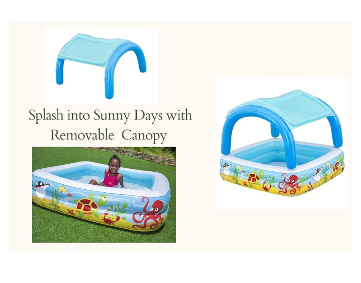Piscine Gonflable Bestway Beach Buddy avec Toit Anti-UV