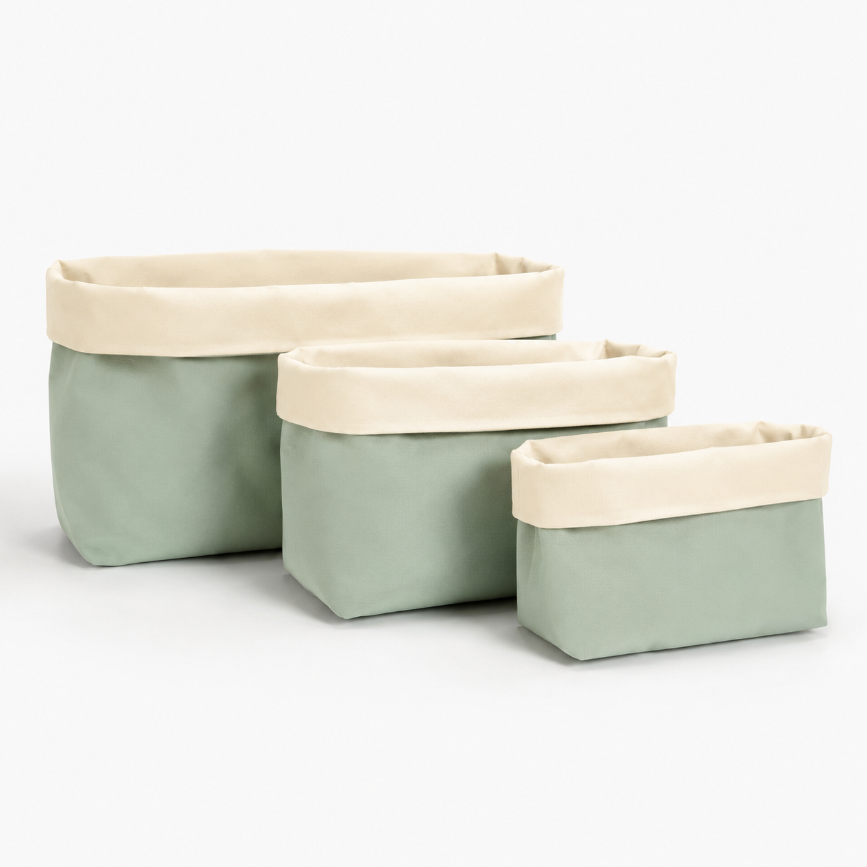 Set de 3 paniers de rangement en tissu