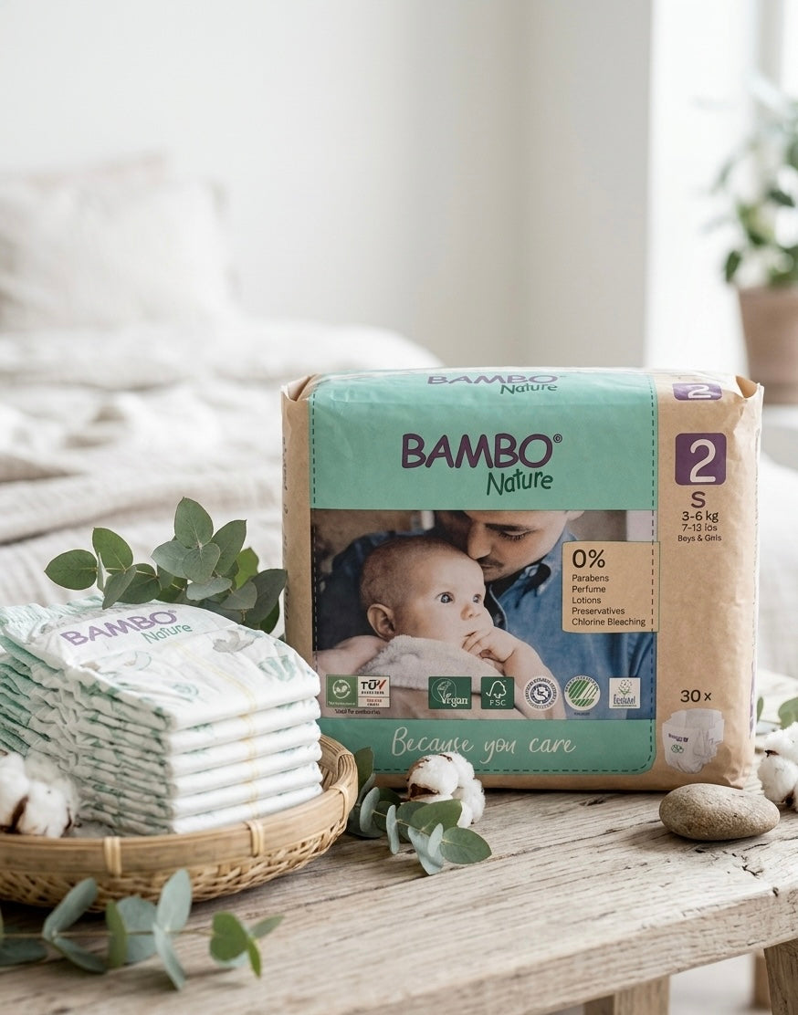 Pañales Bambo Nature Talla 2 (3-6 kg) - 30 unidades