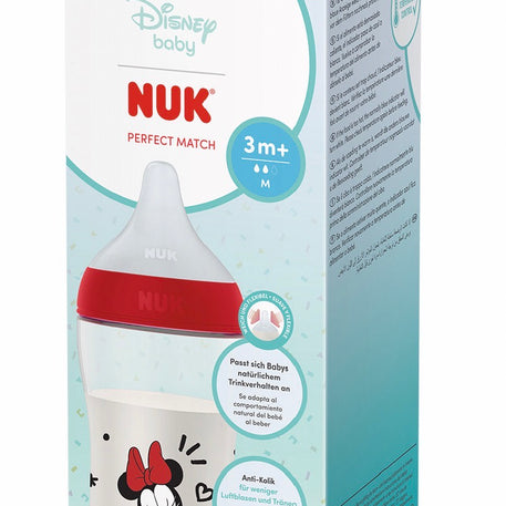 Biberon NUK Perfect Match avec tétine en silicone souple 260m Micky mouse