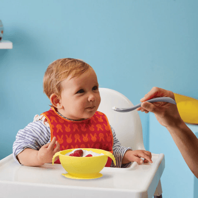 B.box Silicone First Feeding Set - Lemon - BBOX USA - pour bébé Maroc -www.babyboss.ma