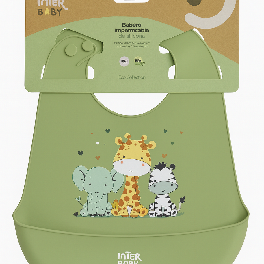Bavoir en sillicone Interbaby