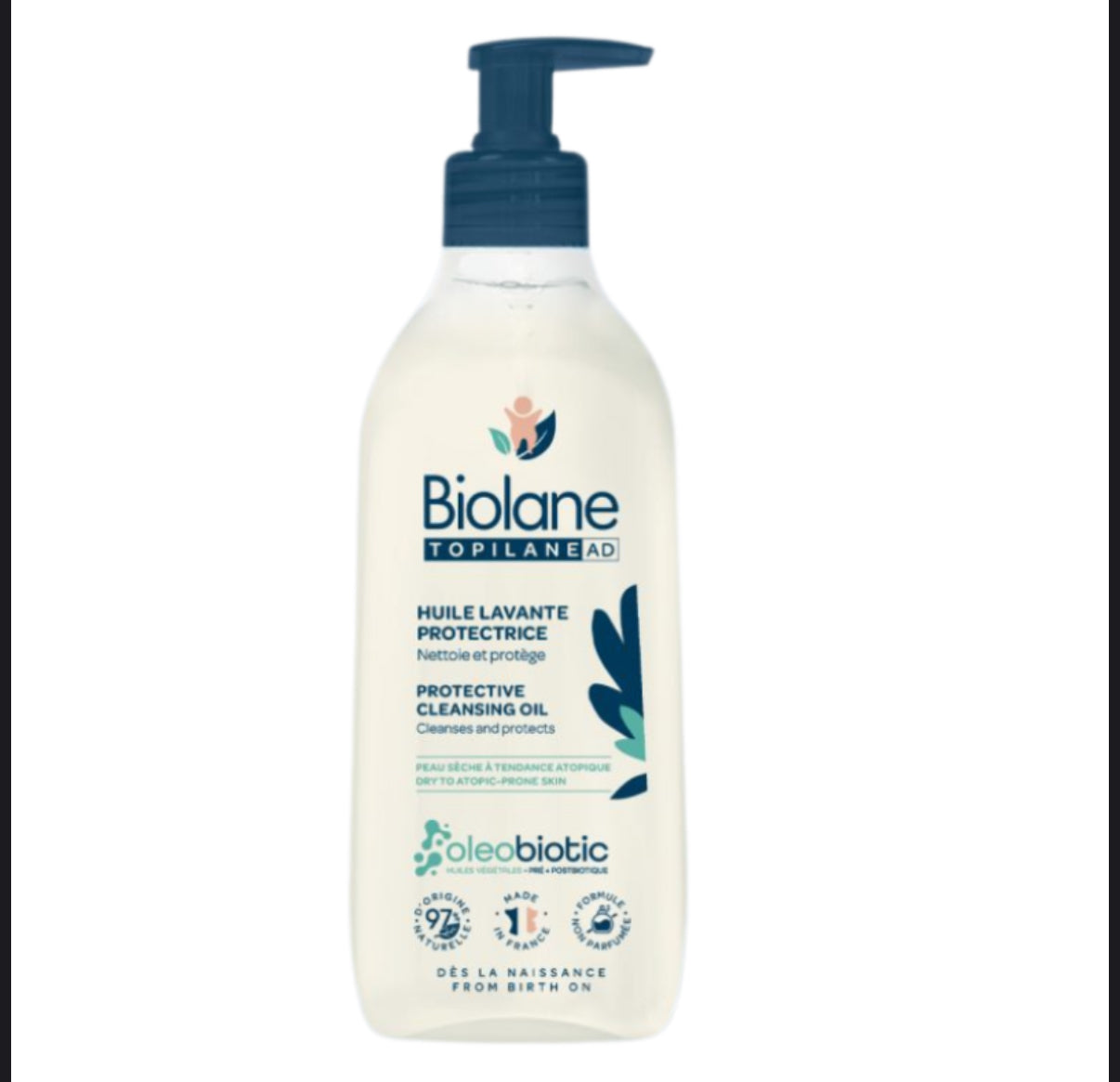 BIOLANE – Topilane AD Huile Lavante Protectrice 350ml – Peaux Très Sèches et à Tendance Atopique