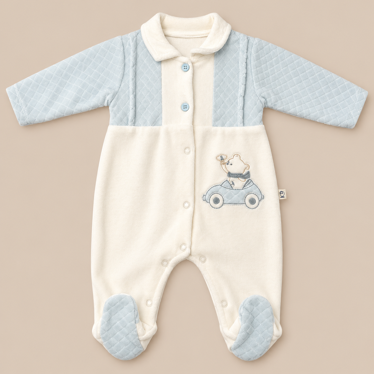 Grenouillère bébé en velours Bebelina