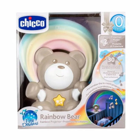 Chicco Veilleuse musicale ourson arc-en-ciel – Beige