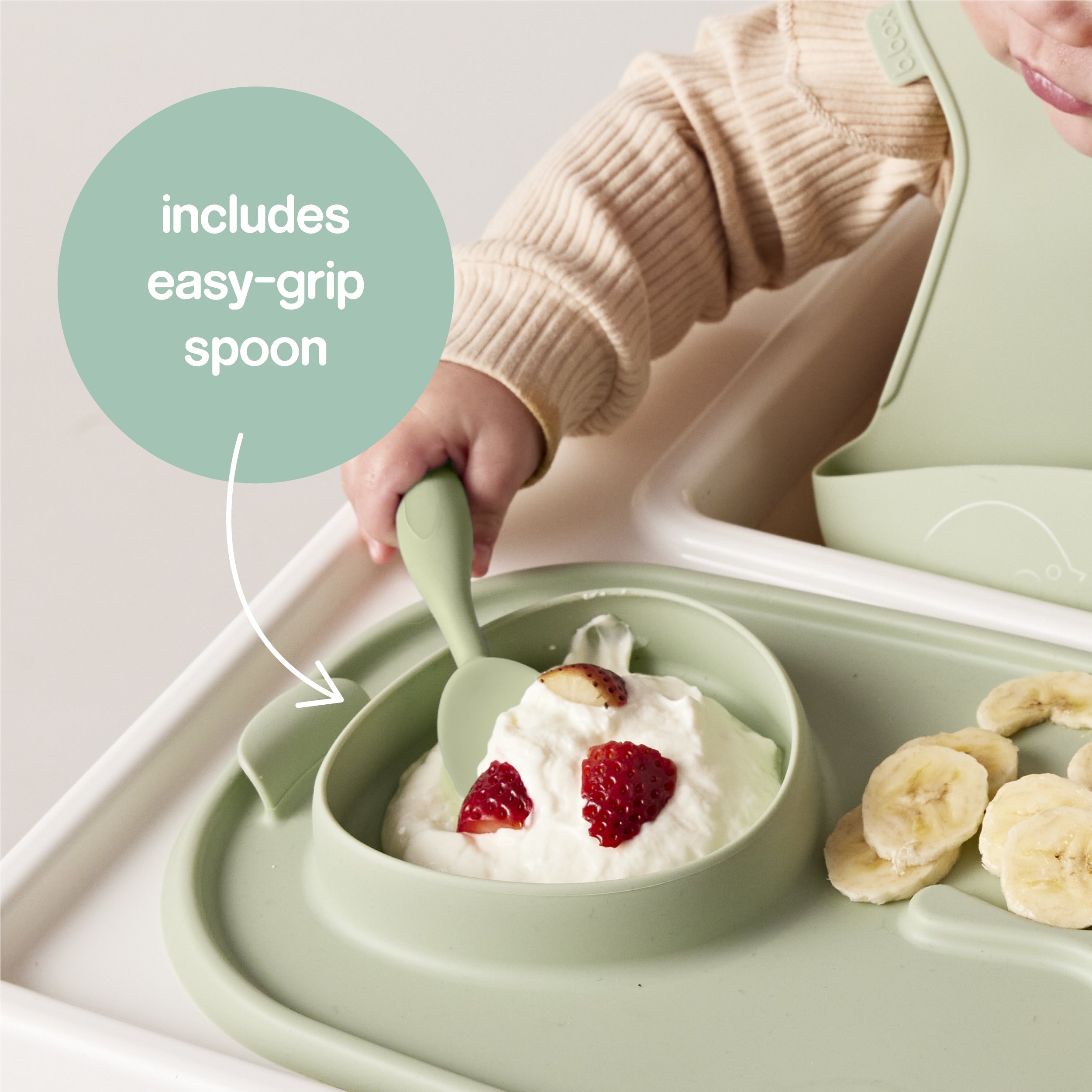 Set de Table Silicone Roll + Go b.box - ocean - sage - b.box - roll + go mealtime mat pour bébé Maroc -www.babyboss.ma