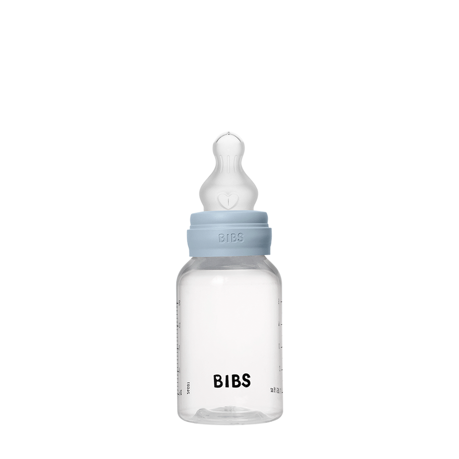 Biberon sans BPA 150ml avec tétine en silicone Débit lent - Baby Blue