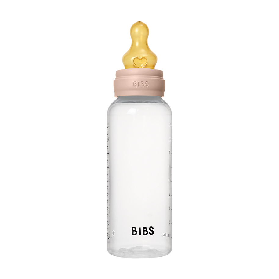 Biberons en Plastique sans BPA 270ml avec Tétine en Latex Débit moyen -Blush - BIBS