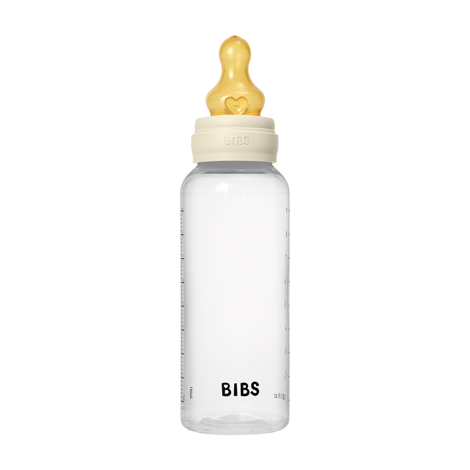 Biberons en Plastique sans BPA 270ml avec Tétine en Latex Débit moyen -Ivory - BIBS