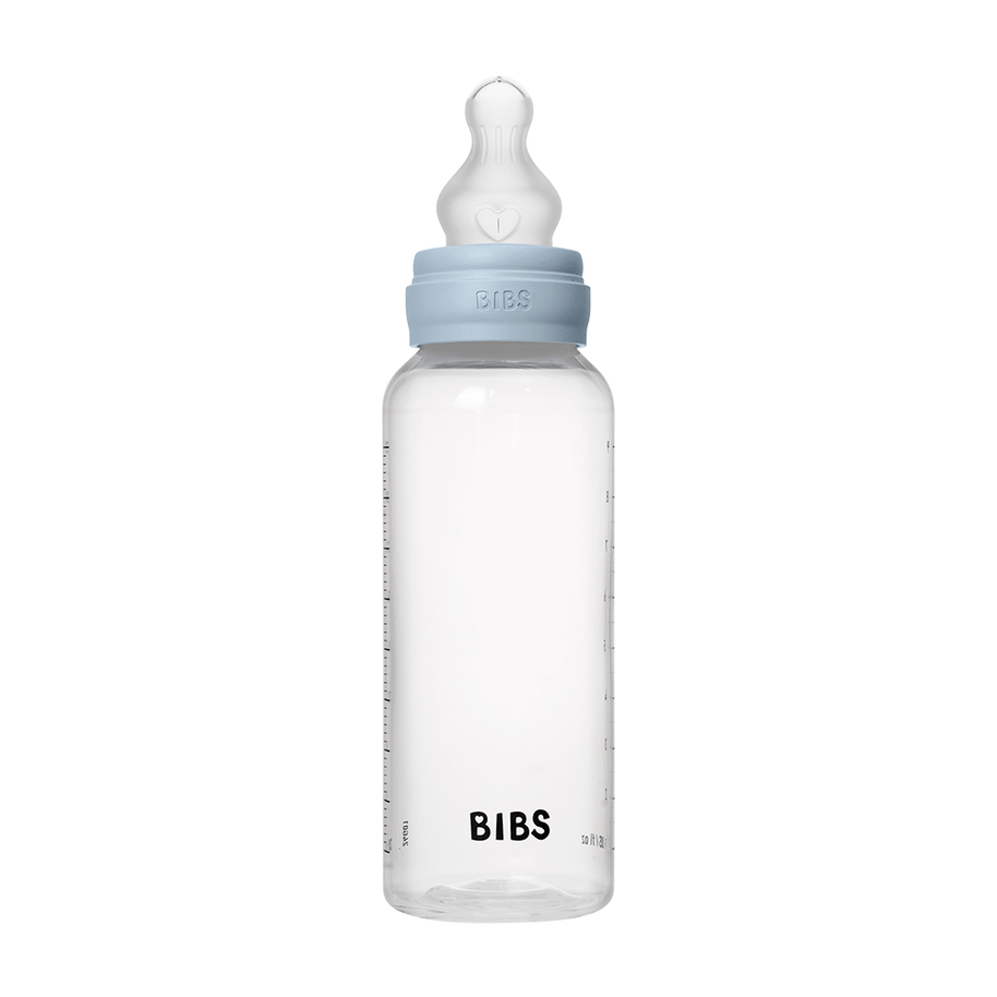 Biberon BIBS Sans BPA 270ml – Silicone Débit moyen - Baby Blue