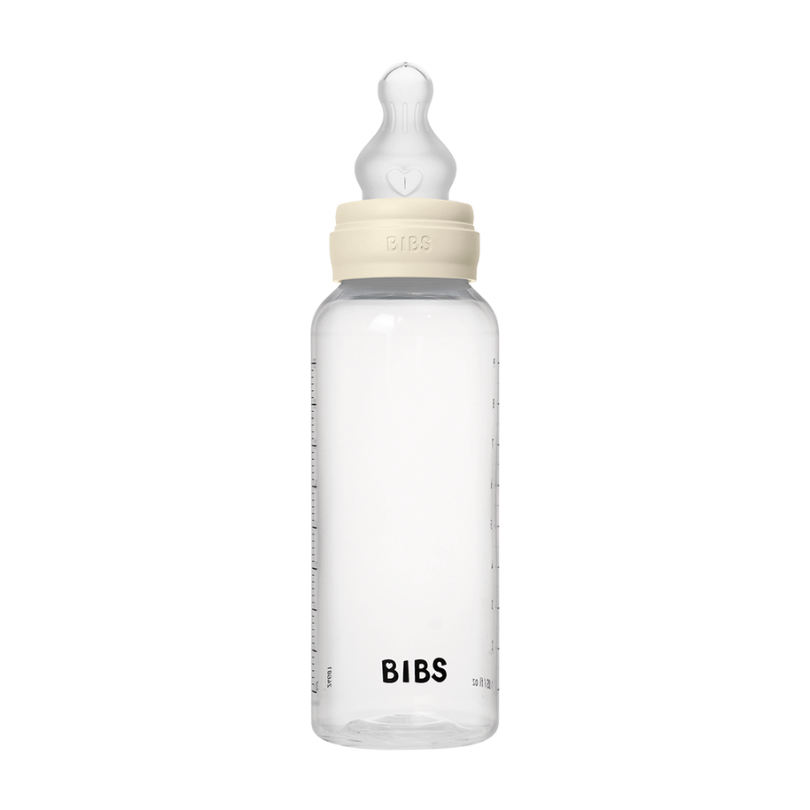 Biberon BIBS Sans BPA 270ml – Silicone Débit moyen - Ivory