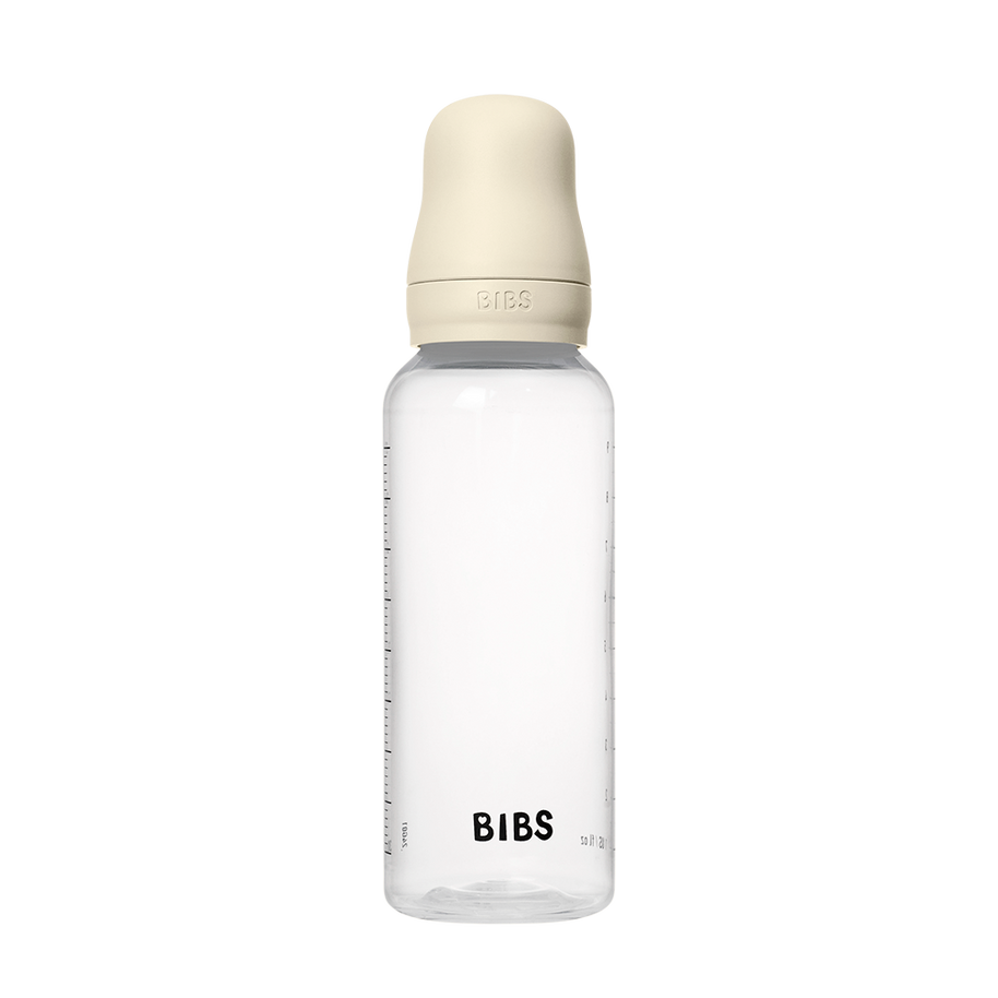 Biberon BIBS Sans BPA 270ml – Silicone Débit moyen - Ivory
