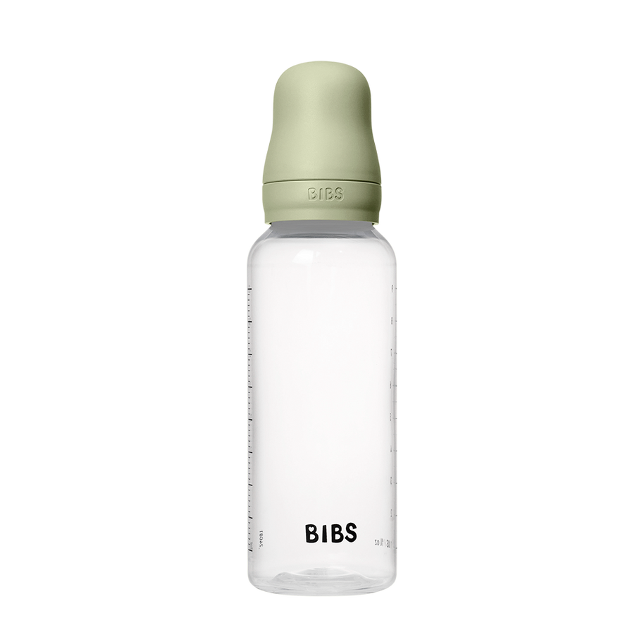Biberons en Plastique sans BPA 270ml avec Tétine en Latex Débit moyen - Sage - BIBS