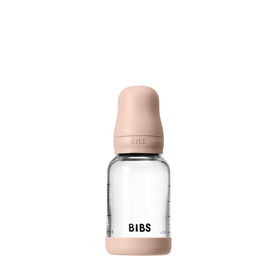 Biberon en Verre 120ml avec Tétine en Silicone Débit Lent - Blush