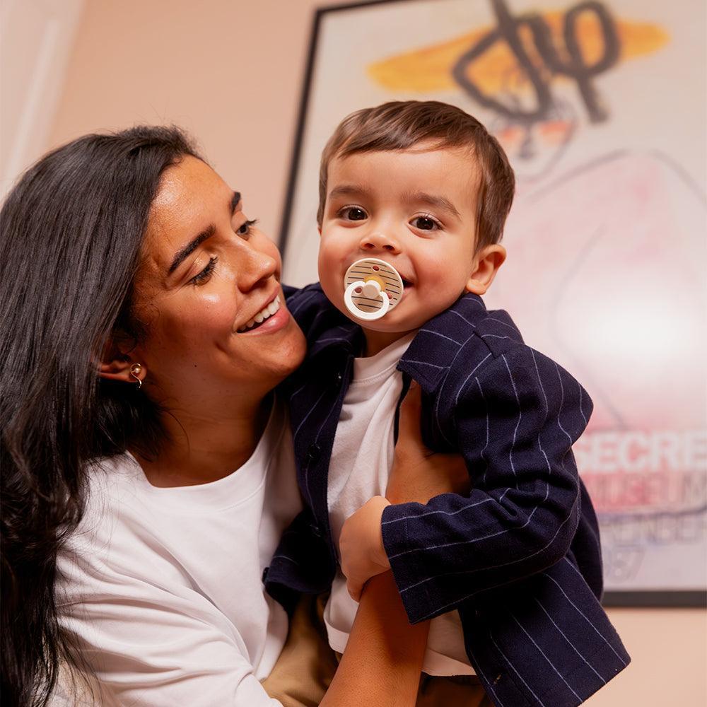 Pack de 2 sucettes BIBS STUDIO Colour  - Ivory Steel Blue Mix