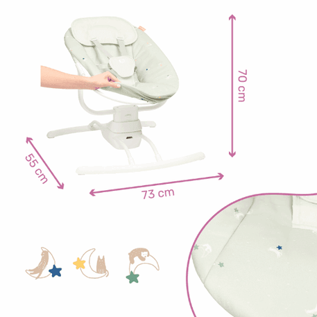 Balancelle bébé motorisée - Badabulle - pour bébé Maroc -www.babyboss.ma