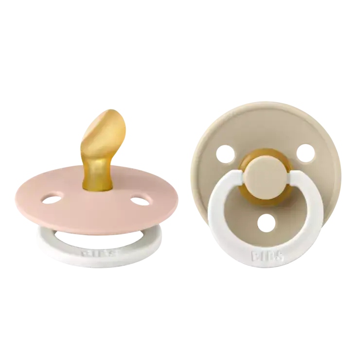 Set de 2 Chupetes Bibs GLOW - Rubor/Vainilla
