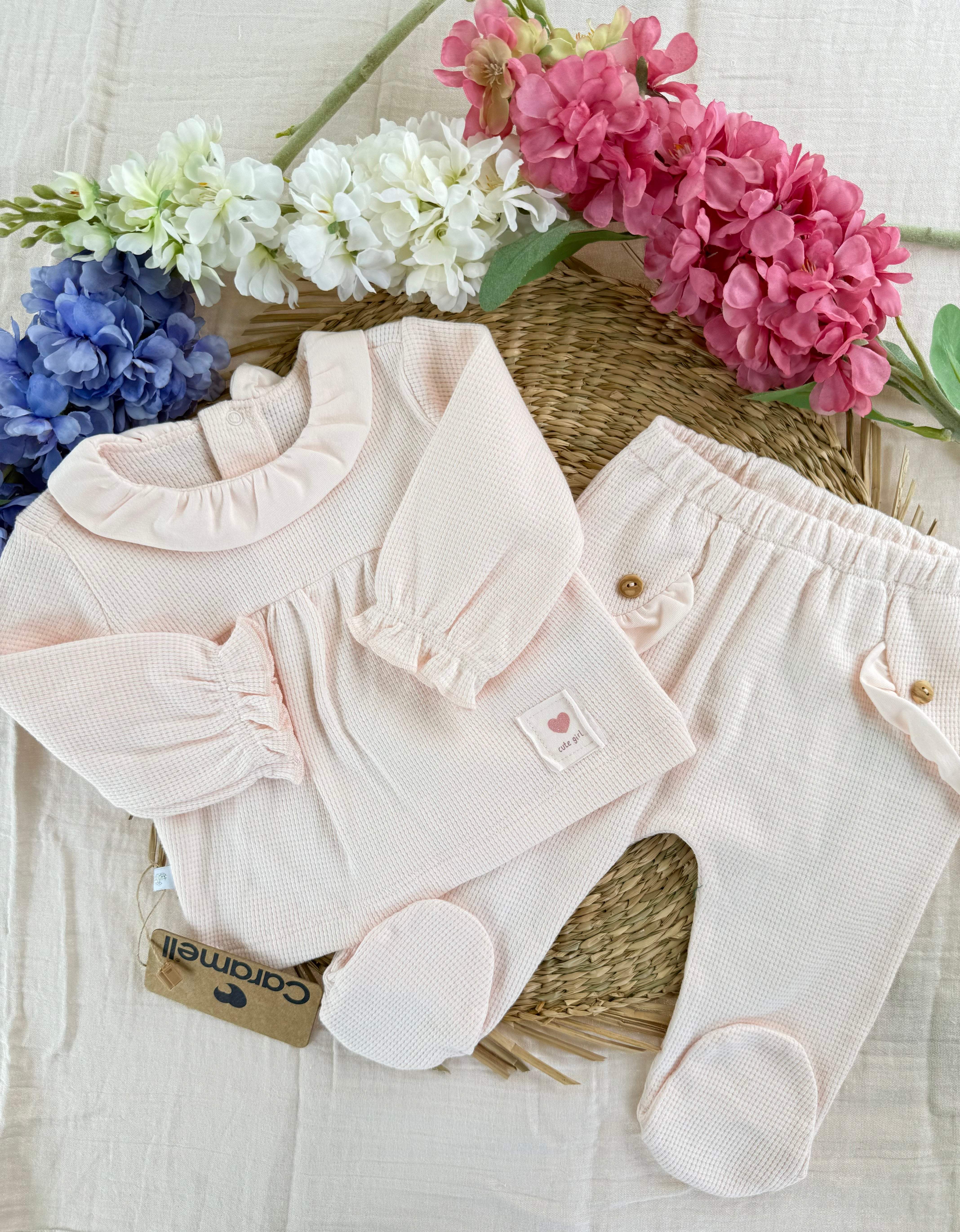 Ensemble pour bébé 2 pièces - Caramell - Caramell - Ensemble pour bébé Maroc -www.babyboss.ma