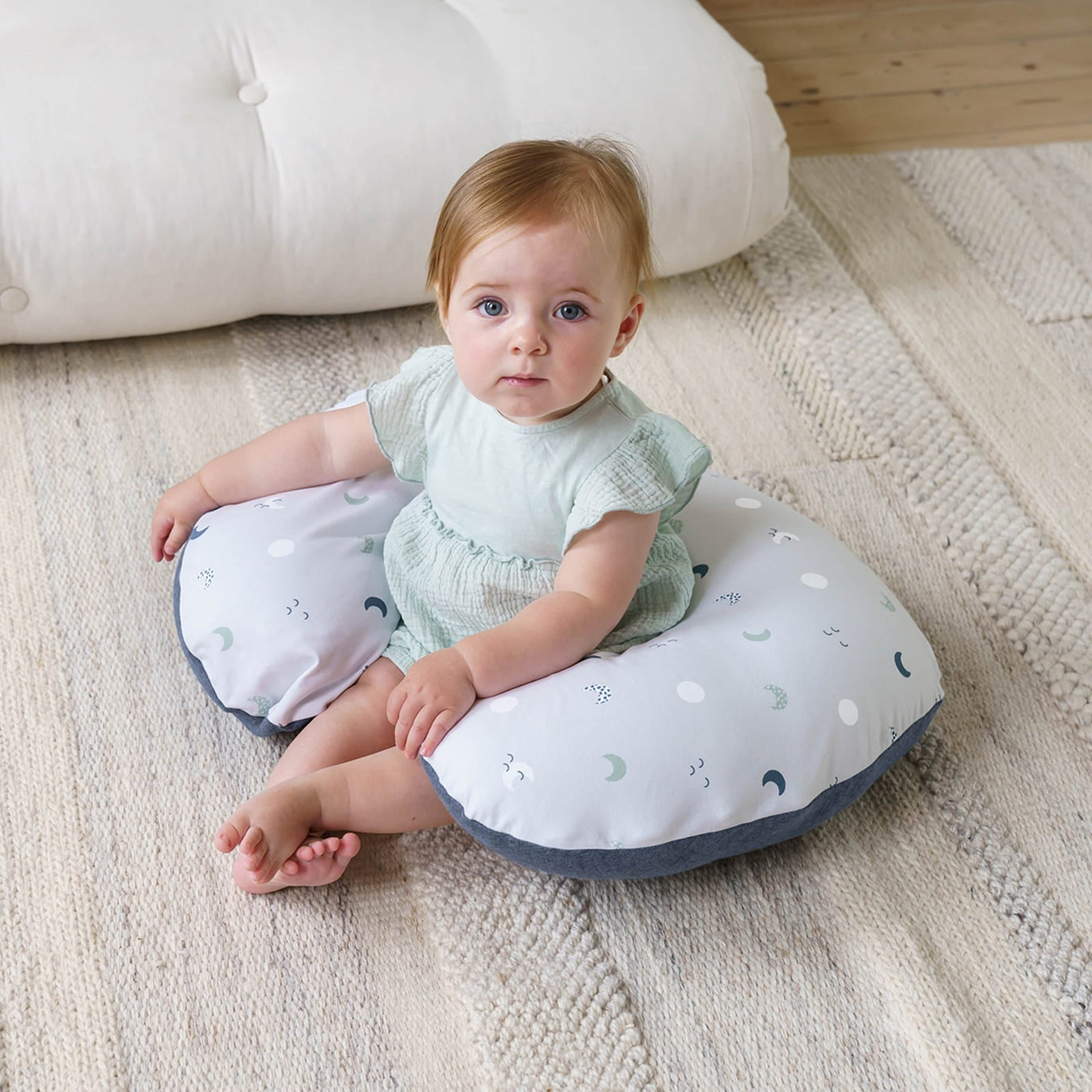 Coussin d'allaitement & maternité SOFTY Doomoo Leaves Green