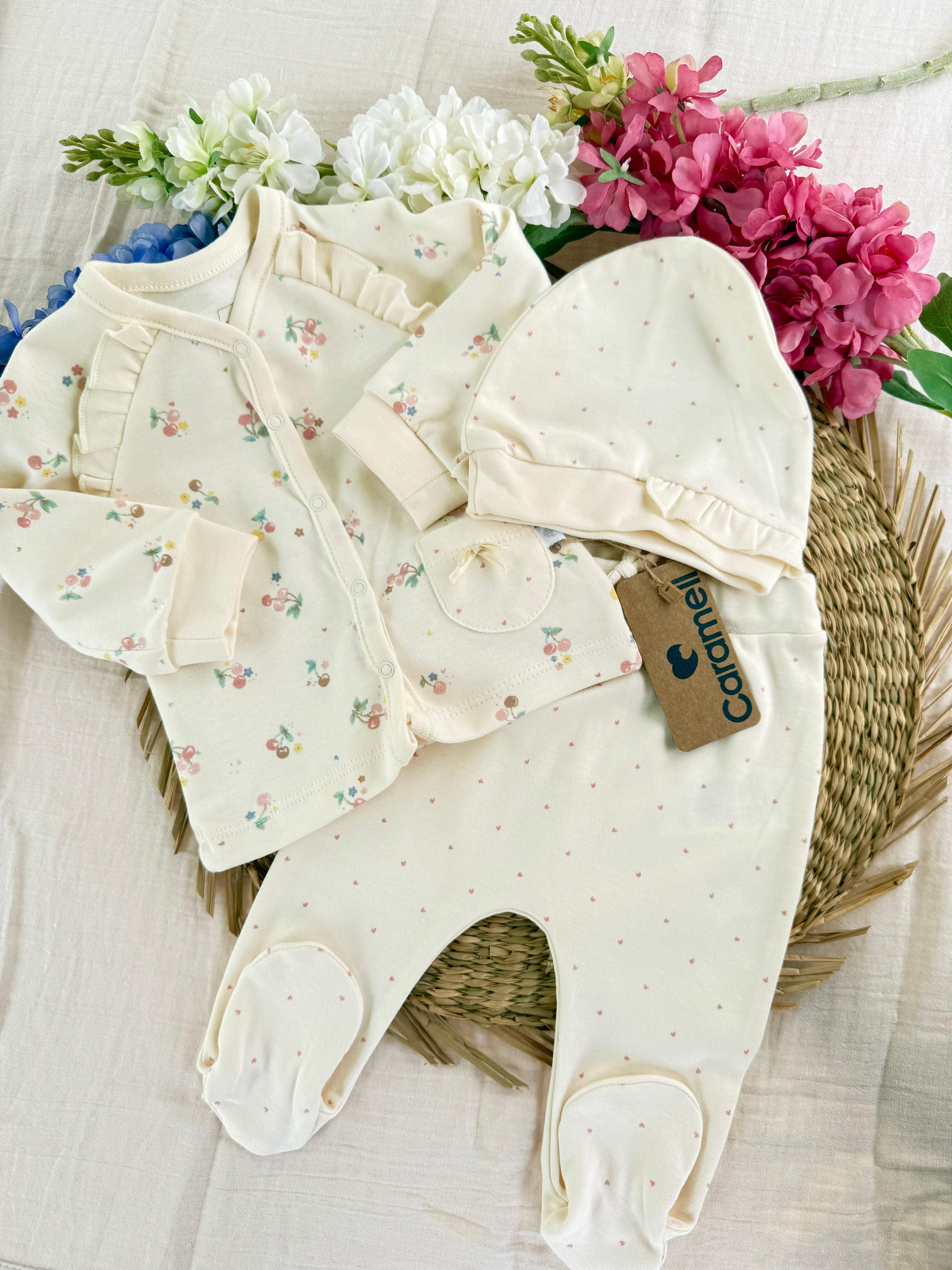 Ensemble pour bébé 2 pièces - Caramell - Caramell - Ensemble pour bébé Maroc -www.babyboss.ma