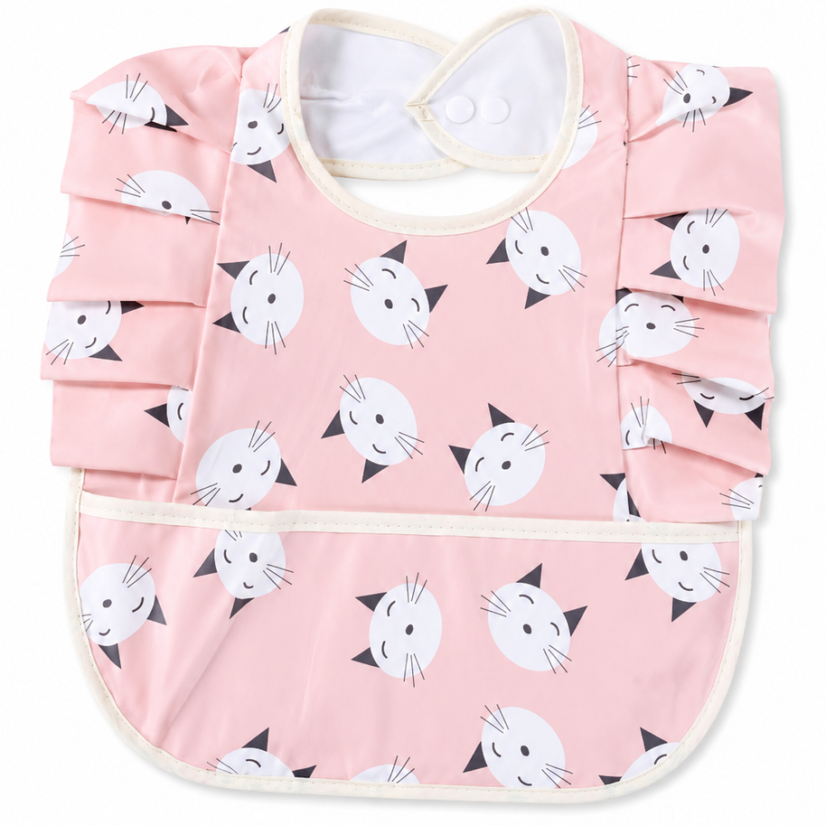 Bavoir imperméable avec poche récupératrice