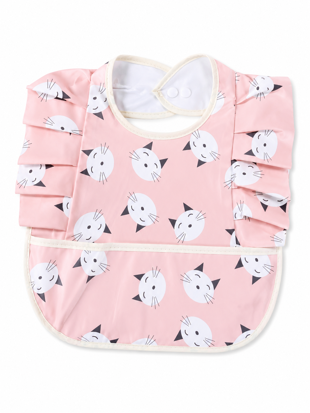 Bavoir imperméable avec poche récupératrice