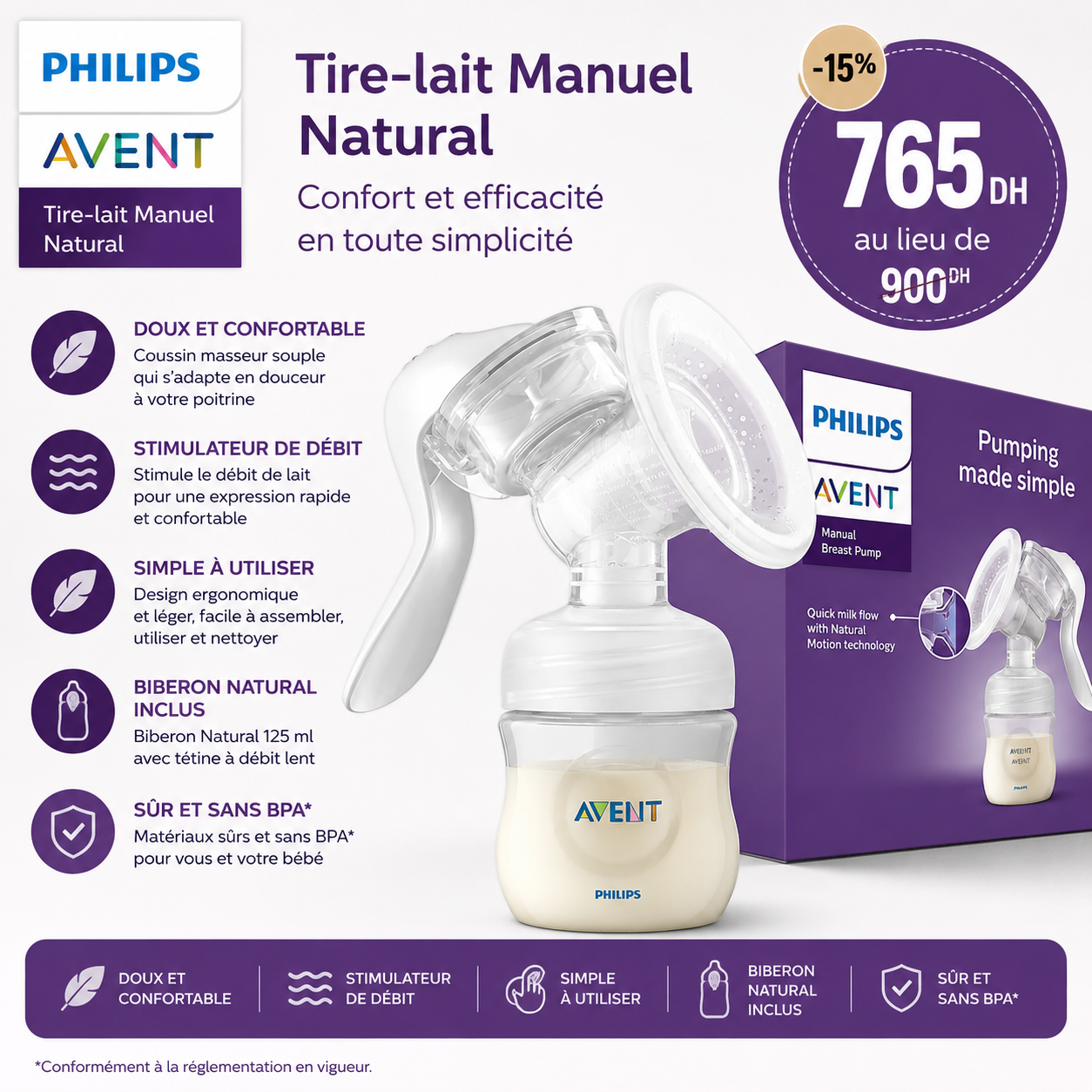 Philips Avent Tire-lait Manuel Natural